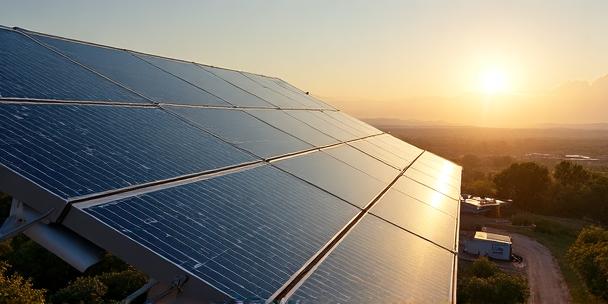 Imagen de paneles solares o planta de energía